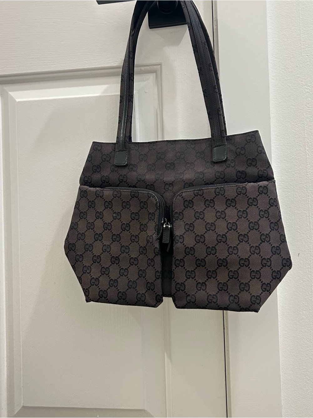 Gucci Black GG Monogram Shoulder Bag
